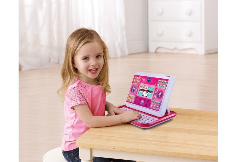 Vtech 2 En 1 Tableta Rosa, Aprendizaje De La Computadora Rosa/Rosa 80-155554