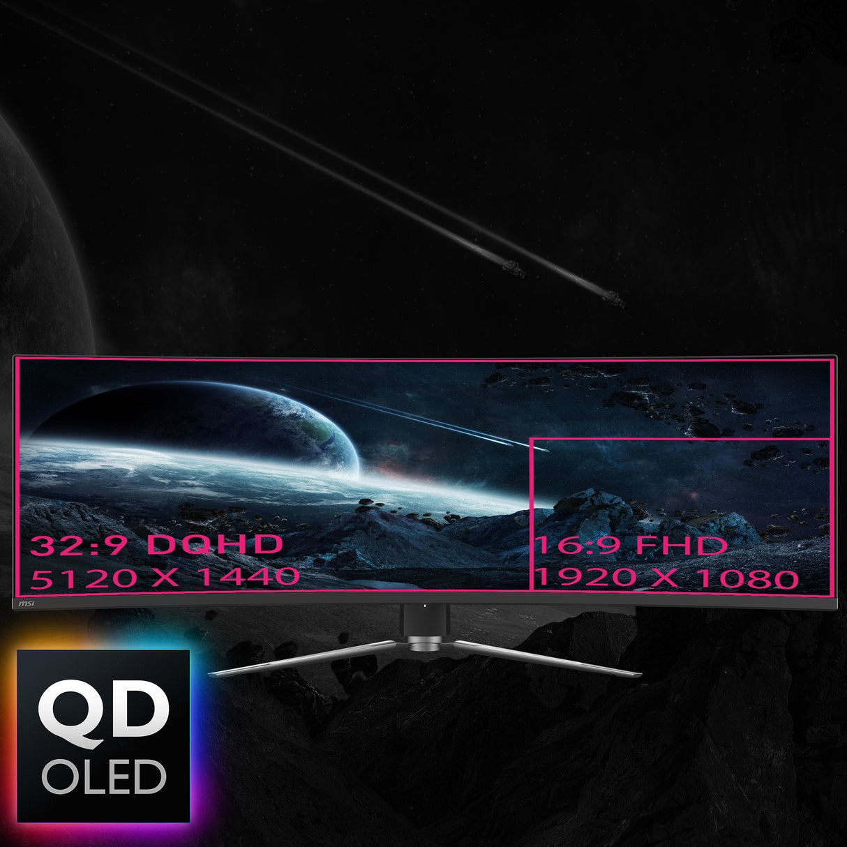 EAN 4711377157520 - MSI MPG 491CQPDE QD-OLED pantalla para PC 124,5 cm (49") 5120 x 1440 Pixeles DQHD Negro imagen 7