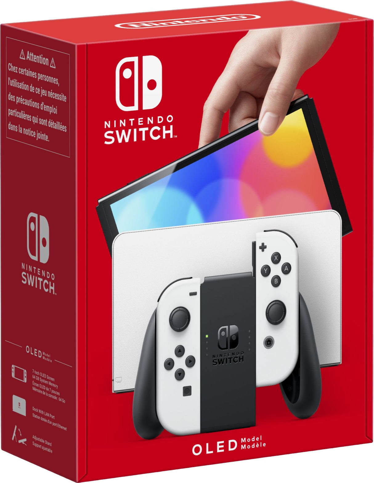 EAN 0045496453435 - Nintendo Switch OLED videoconsola portátil 17,8 cm (7") 64 GB Pantalla táctil Wifi Blanco imagen 1