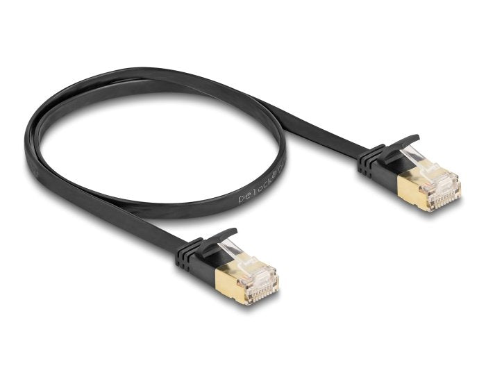 Delock Rj45 Cable De Red Cat.6a Macho A Macho U/Ftp 0,5 M Negro