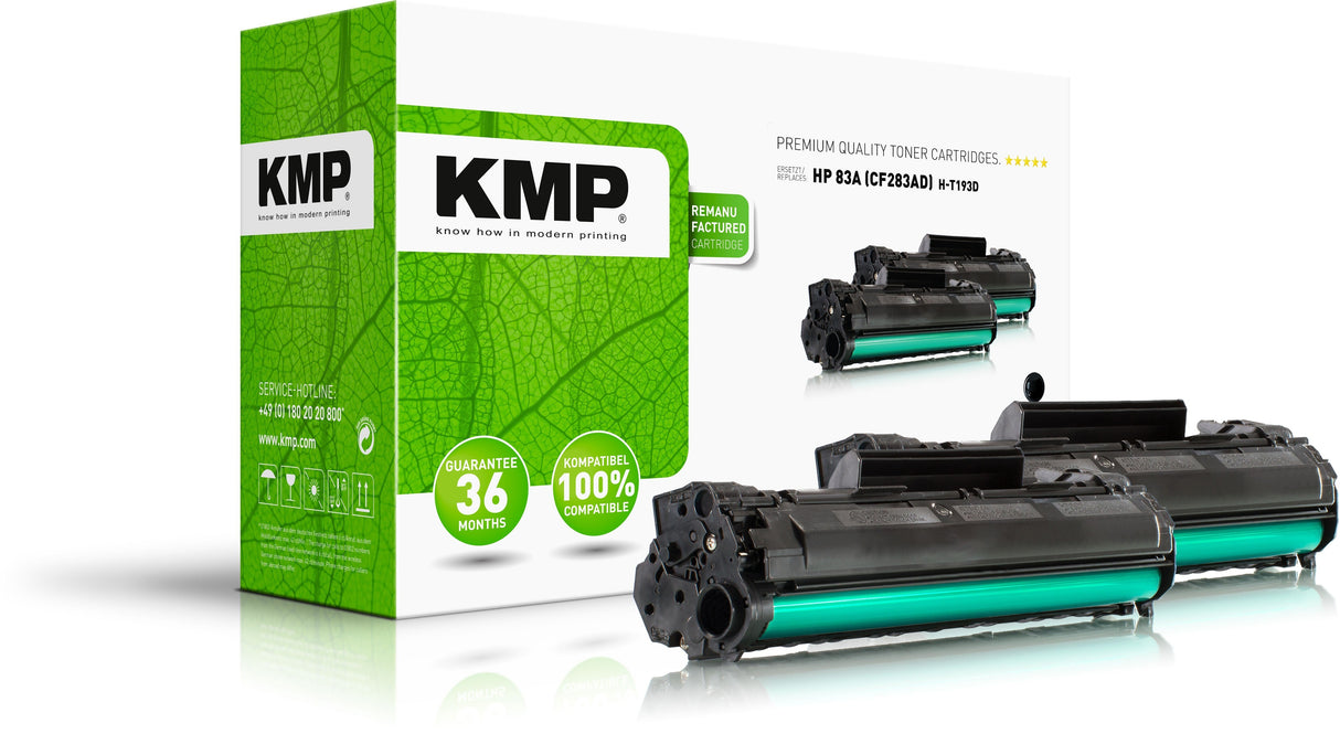 Toner Kmp Hp 83a Cf283ad Negro Doppelp. H-T193d Remanufactured