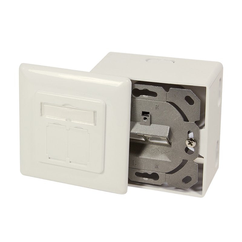 EAN 4052792064575 - LogiLink NP0006A toma de corriente 2 x RJ-45 Blanco imagen 3