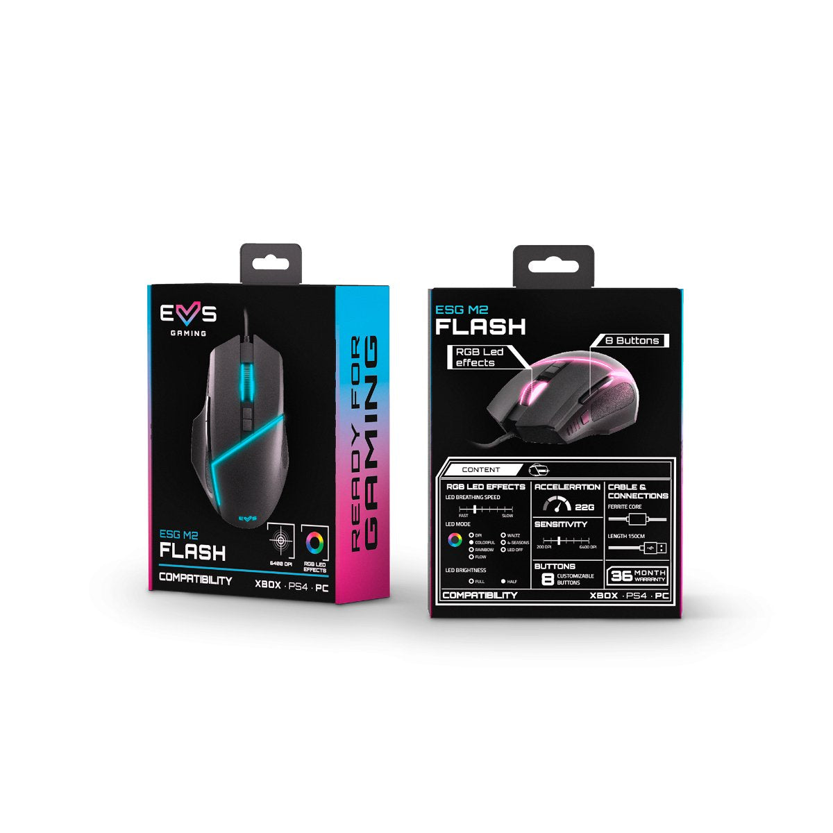 EAN 8432426452064 - Energy Sistem ESG M2 Flash ratón Juego mano derecha USB tipo A Óptico 6400 DPI imagen 6
