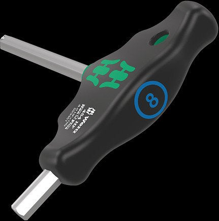 Destornilladores Wera Bicycle Set 6 Negro/Verde, 10 Piezas, Con Soporte Metálico Para Montaje En Pared 5004174001