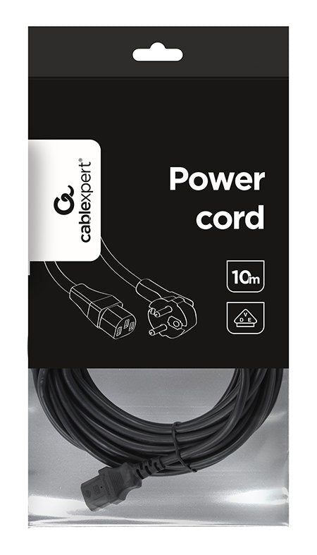 EAN 8716309026758 - Gembird PC-186-VDE-10M cable de transmisión Negro CEE7/4 C14 acoplador imagen 3