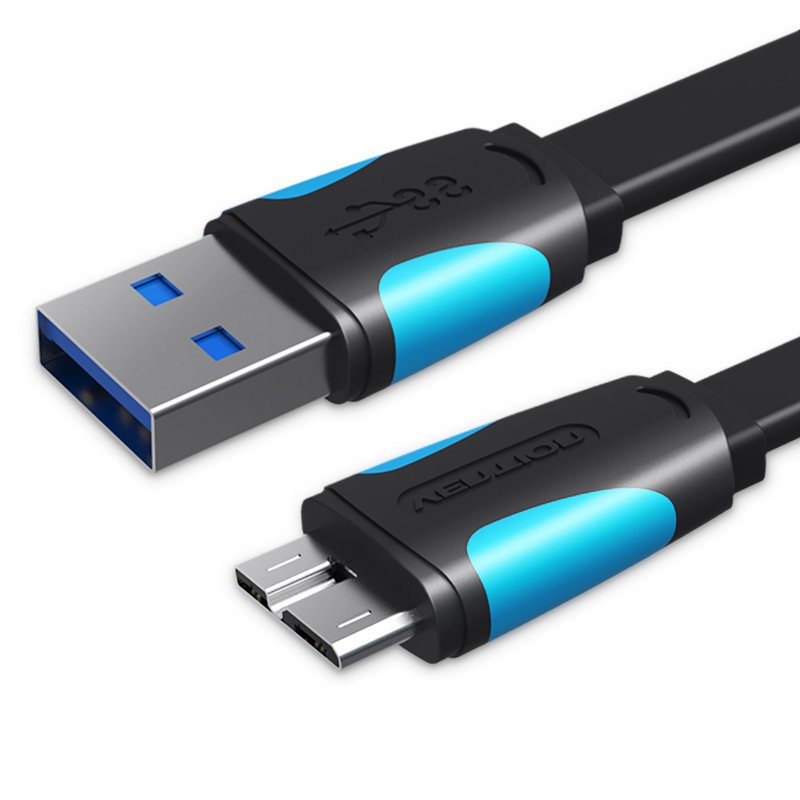 Cable Usb 3.0 Vention Vas-A12-B100 Microusb Macho Usb Macho 1m Azul Y Negro