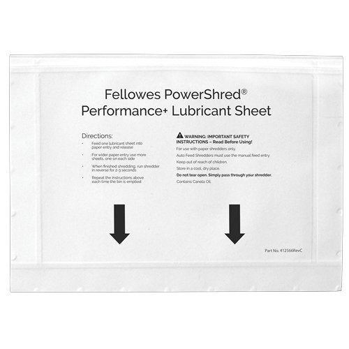 EAN 0043859783939 - Fellowes 4025601 accesorio para destructoras de papel Hojas lubricantes 10 pieza(s) imagen 1