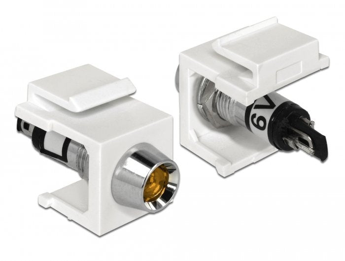 EAN 4043619864492 - DeLOCK 86449 conector Keystone LED Negro, Acero inoxidable, Blanco, Amarillo imagen 1