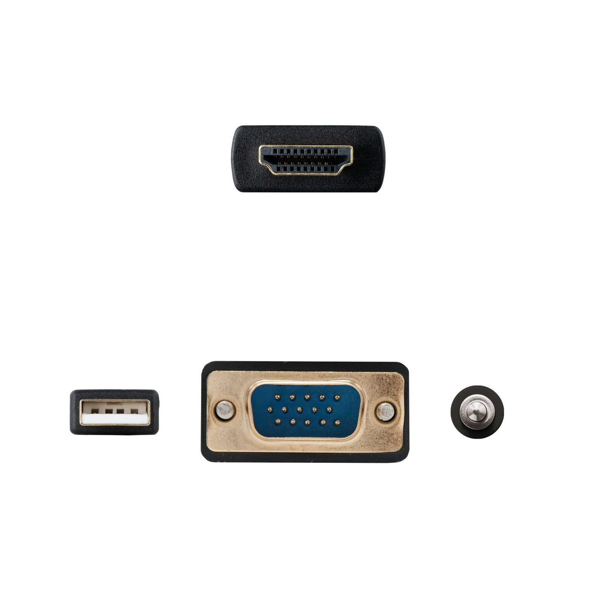 Nanocable Cable Conversor Hdmi A Vga+Jack3.5+Usb-A 1.8m - Negro