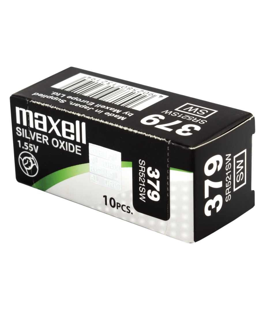 Maxell Micro Pilas Planas Óxido De Plata 1,55v - Sr521sw 379 Caja 10u