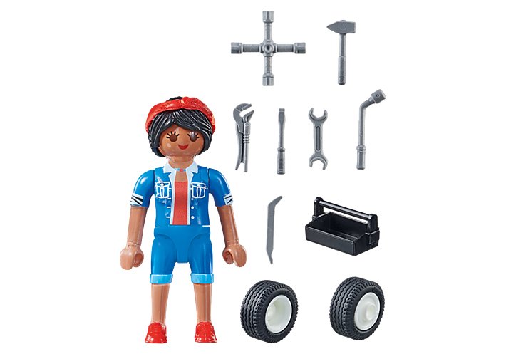 Playmobil 71164 Special Plus Mecánica Con Herramientas Y Neumáticos.
