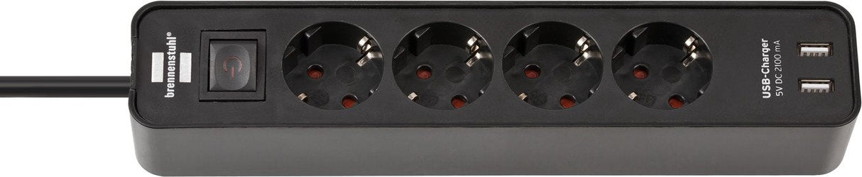 EAN 4007123654796 - Brennenstuhl Ecolor base múltiple 1,5 m 4 salidas AC Interior Negro imagen 1