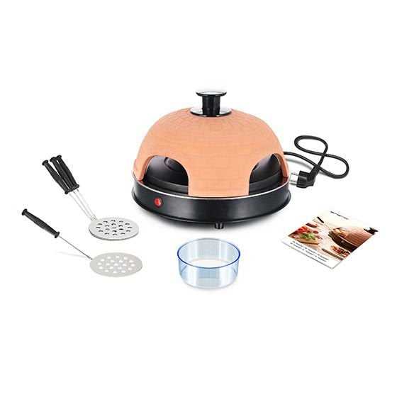 EAN 7333282001285 - Emerio PO-115985 fabricante de pizza y hornos 4 Pizza(s) 900 W Negro, Naranja imagen 2