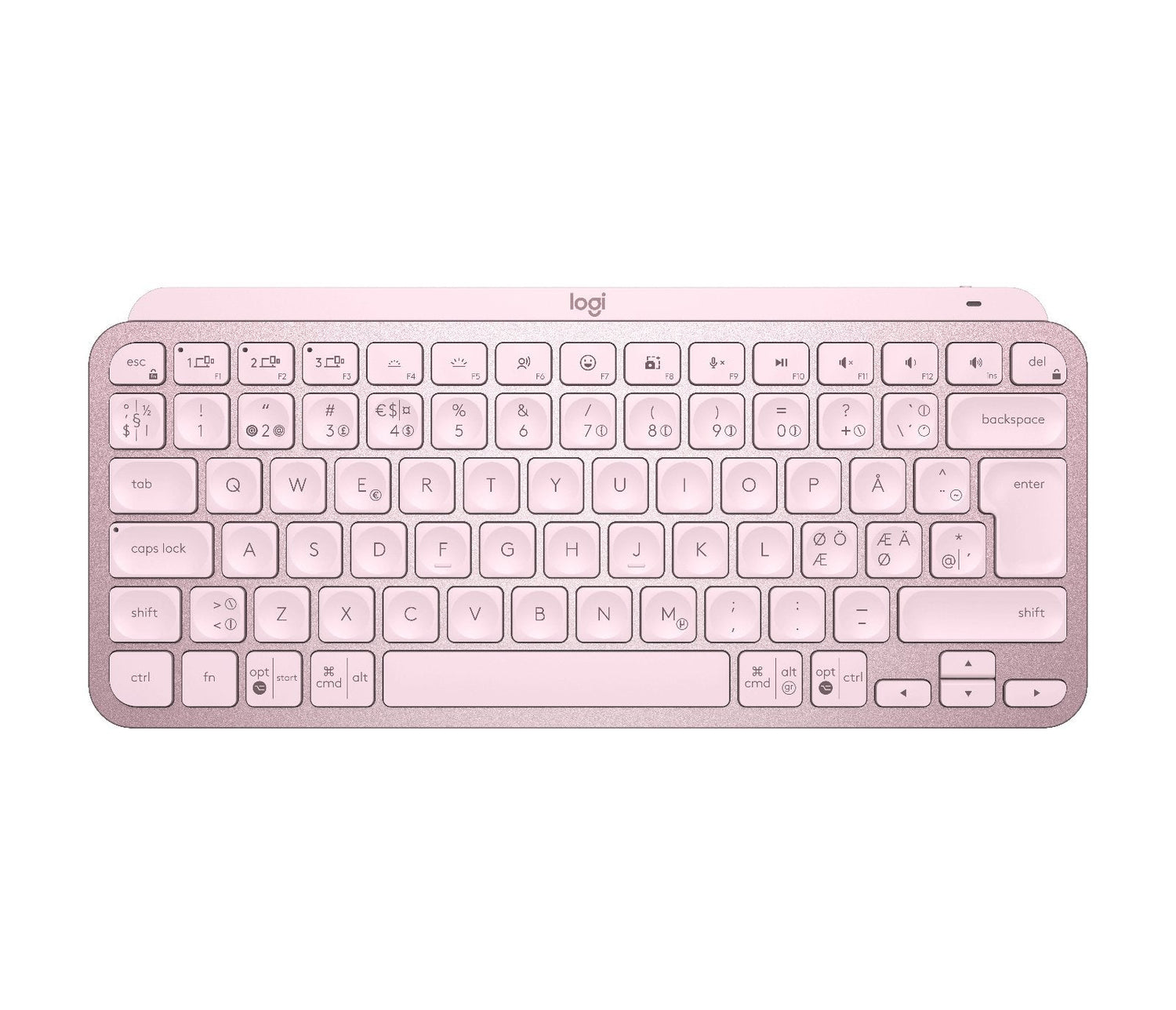 Teclado (Nordic) Logitech Mx Teclas Mini Swe (W), Rosa