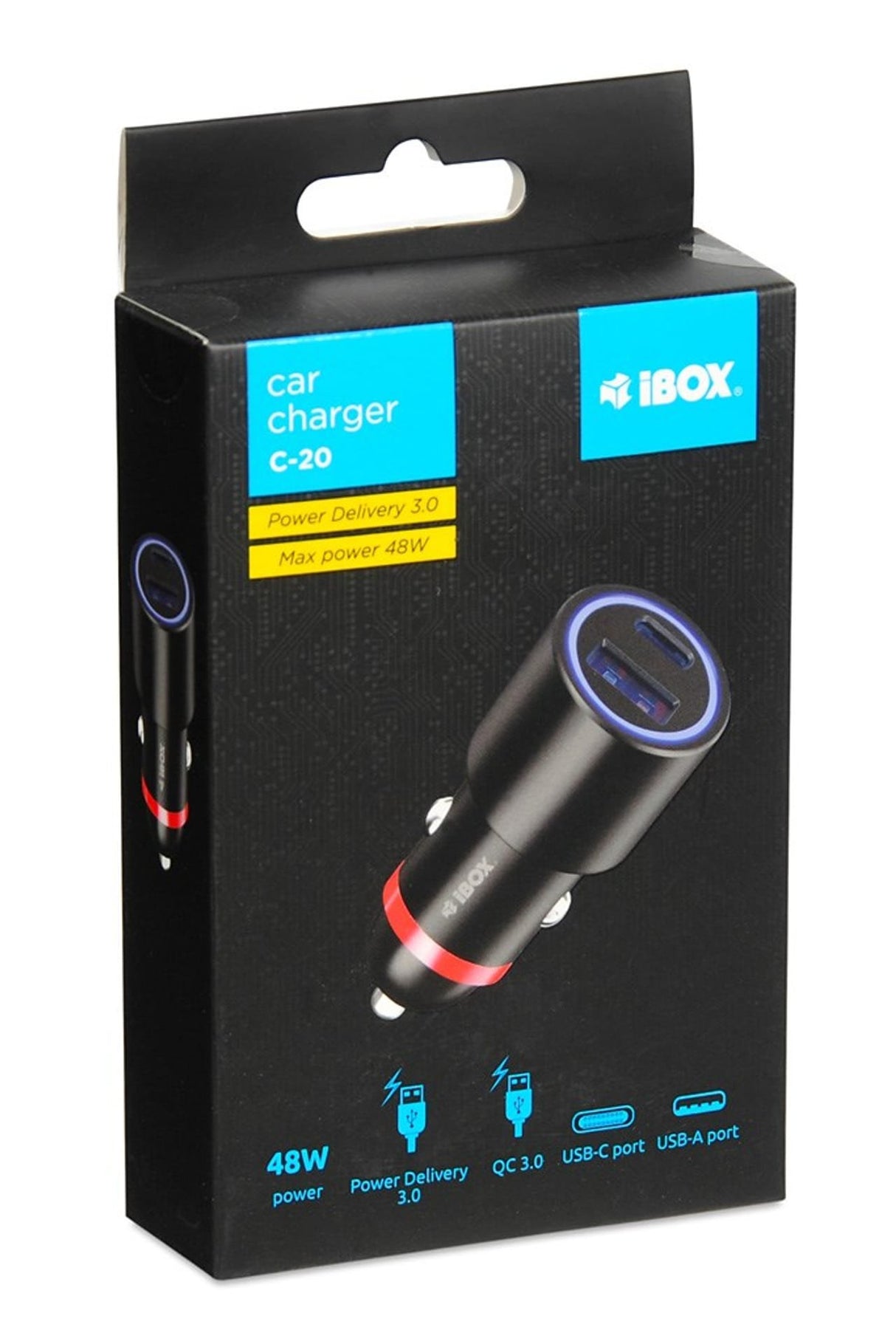 EAN 5903968681074 - iBox ICC20 cargador de dispositivo móvil Smartphone, Reloj inteligente, Tableta Negro Encendedor de cigar imagen 4