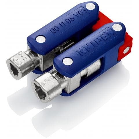 Knipex "Doublejoint" Llave Para Armarios De Control, Llave De Tubo (Azul/Rojo, Longitud Total Del Brazo 97 Mm)