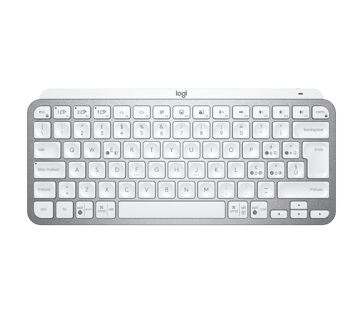 Mx Keys Mini Wless Illumi Grey Kbd It