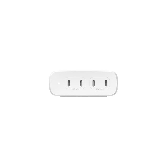 Cargador De Pared Belkin 4 Puertos Usb-C Gan 200w, Blanco