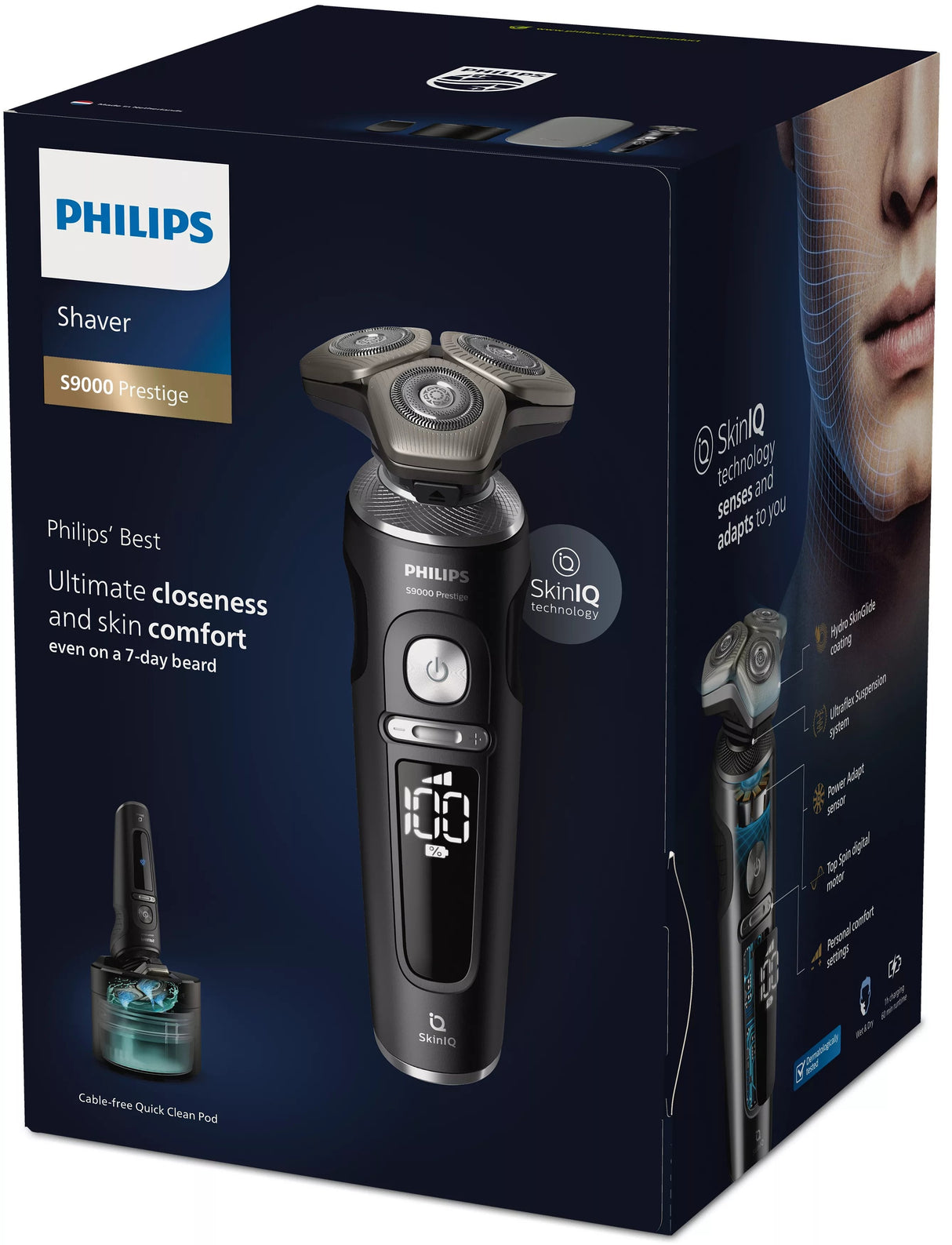 Afeitadora Eléctrica Philips Shaver S9000 Prestige Sp9840/32 Serie 9000 De Seco Y Mojado