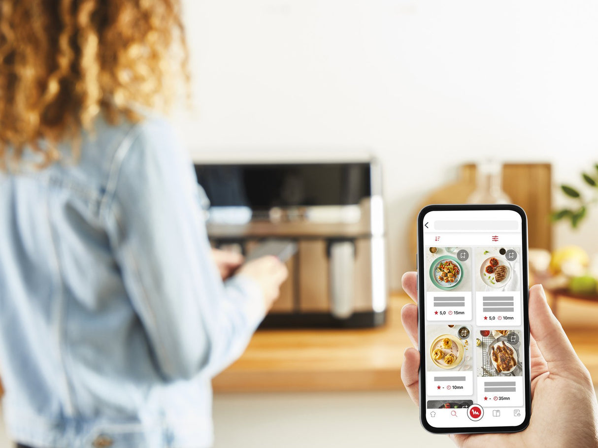 Freidora Tefal Ey905d De Aire Caliente Acero Fino/Negro