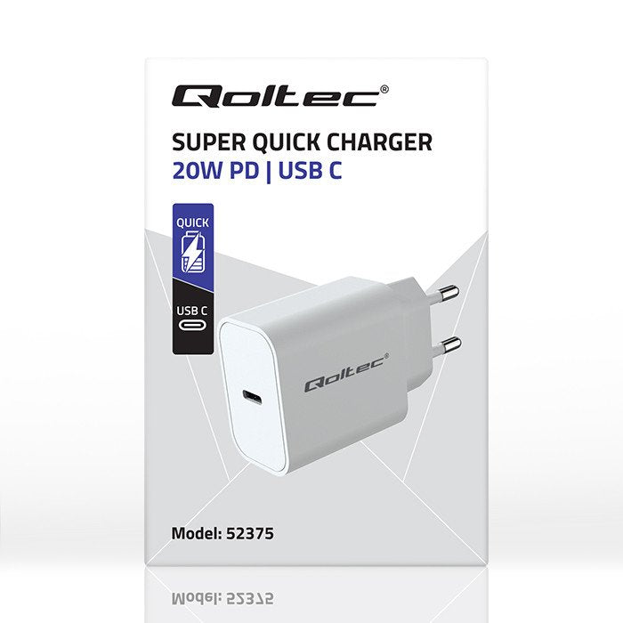 EAN 5901878523750 - Qoltec 52375 cargador de dispositivo móvil Auriculares, Portátil, Consola de juegos portátil, Batería por imagen 3