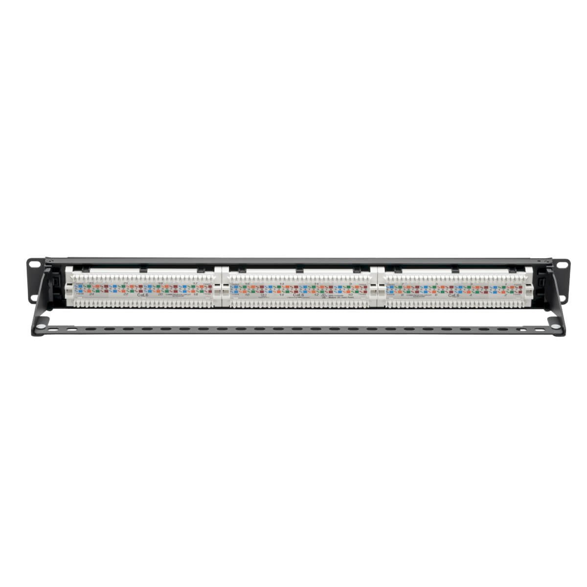Eaton Tripp Lite Cat6 24-Port Patch Panel Poe+ Compliant 110/Krone 568a/B Rj45 Ethernet 1u Rack-Mount Taa