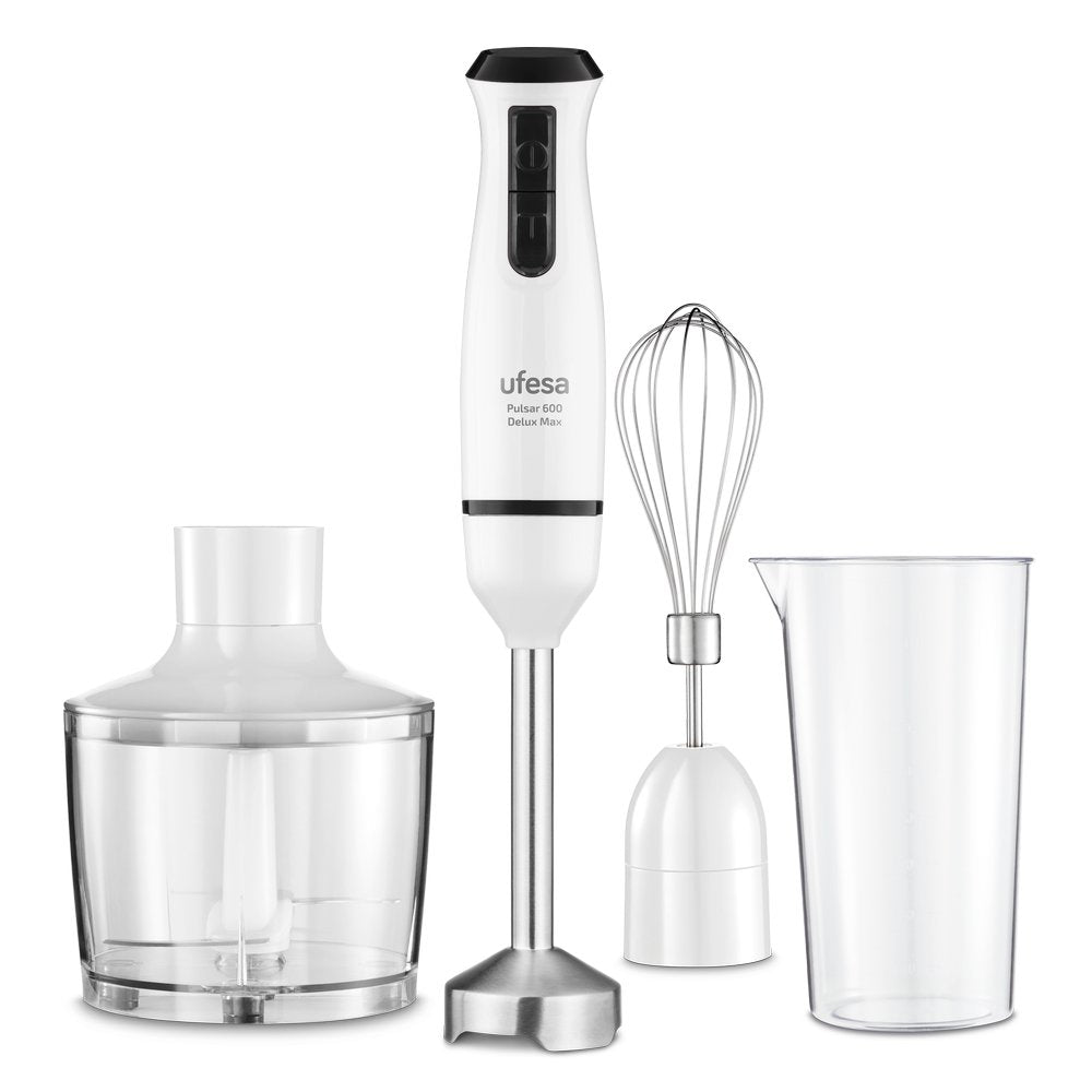 Batidora De Mano Ufesa 70105523 Pulsar 600 Deluxe Max 600ml 600w Blanco / Negro