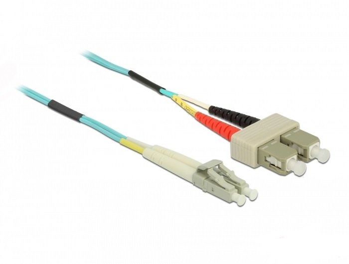 Delock Cable De Fibra Óptica Lc > Sc Multimodo Om3 0,5 M
