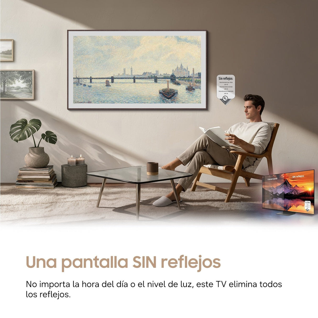 Samsung The Frame Tv 55" Ls03he 4k Sin Reflejos Vision Ai Smart Tv (2026)