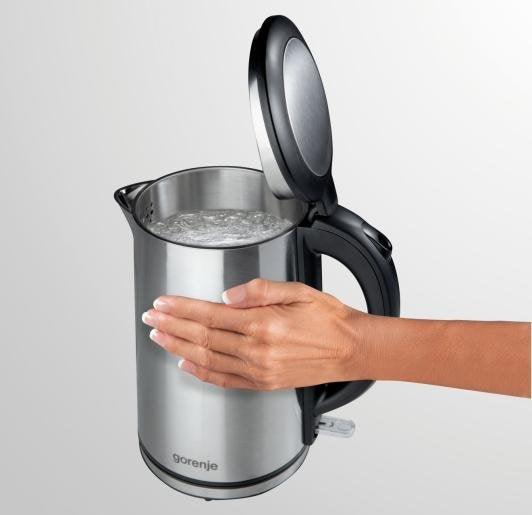 EAN 3838782606298 - Gorenje K15DWS tetera eléctrica 1,5 L 2200 W Negro, Acero inoxidable imagen 5