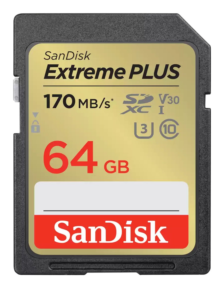 Sandisk Extreme Plus 64gb Sdhc 170mb/S 80mb/S Uhs-I Class