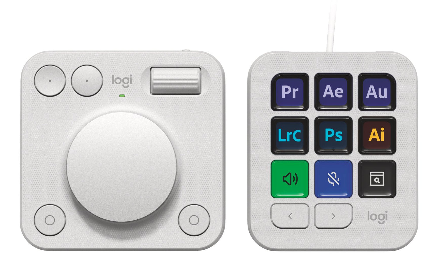 Logitech Master Series Mx Creative Console Conjunto De Teclado Y Teclado De Marcación Retroiluminación Usb-C Gris Pálido