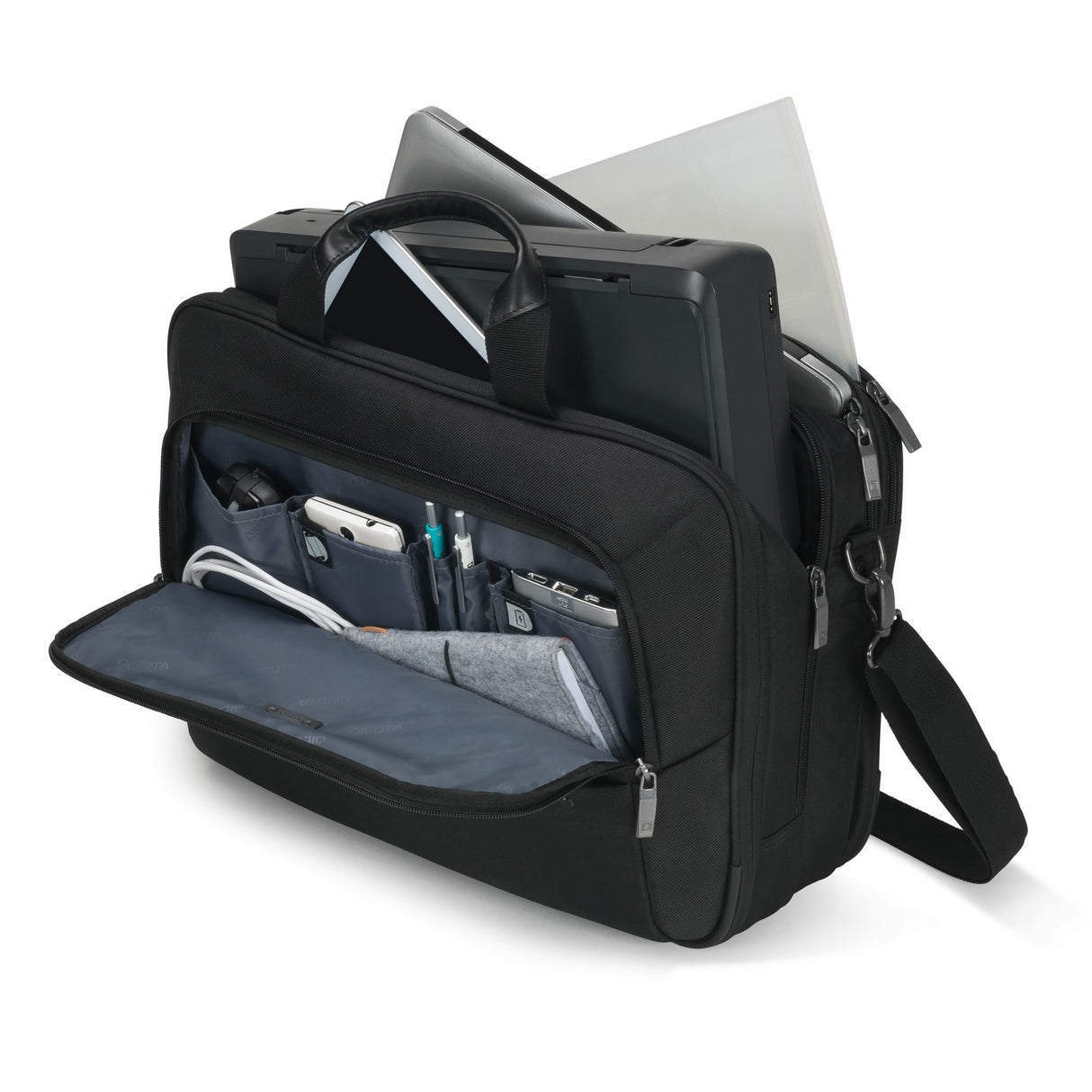 EAN 7640158668252 - DICOTA Eco Top Traveller Twin SELECT 39,6 cm (15.6") Bandolera Negro imagen 3