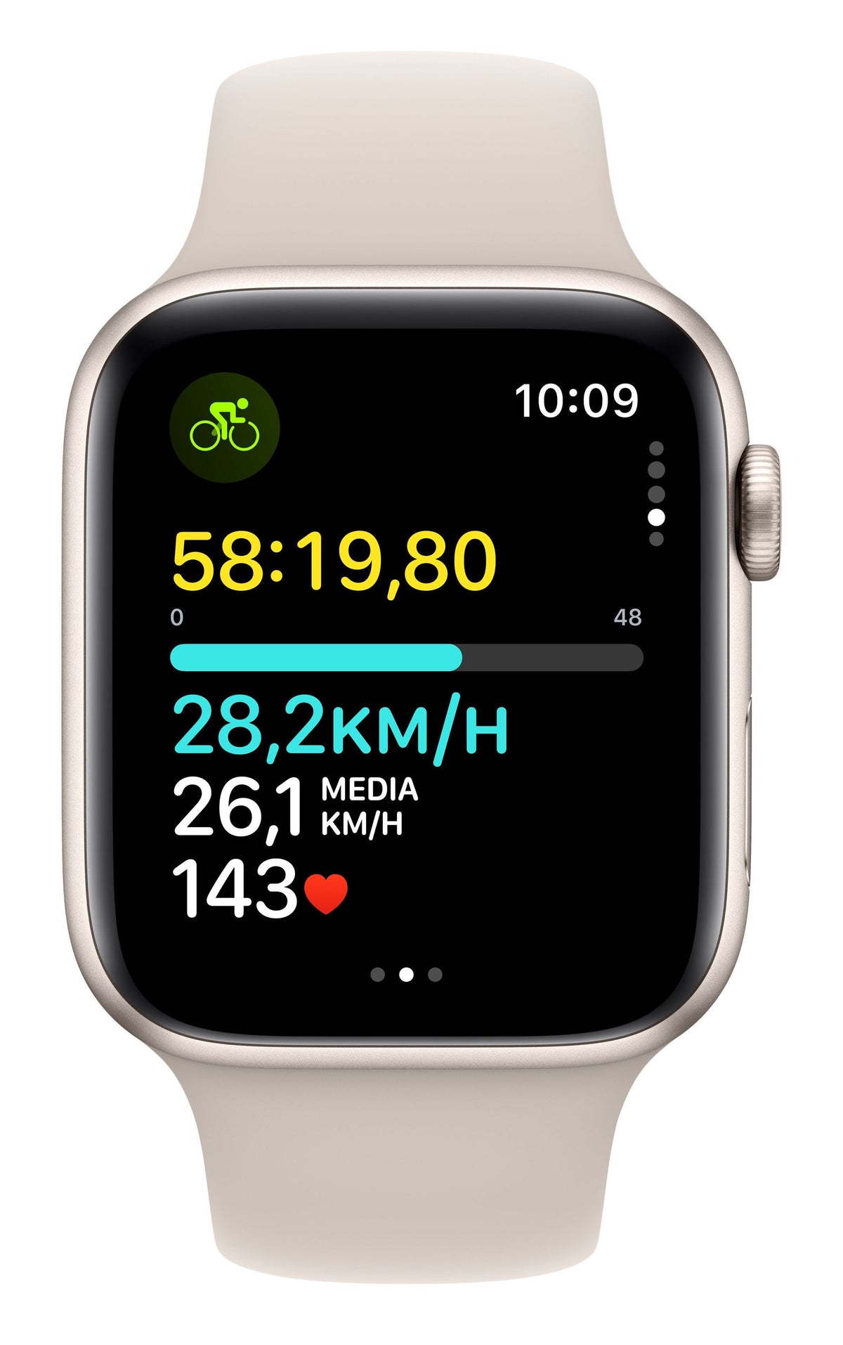 Apple Watch Se 2nd Gen Gps + Cellular 44mm Starlight Alu Case, Starlight Sport Band S/M Eu Mrhj3
