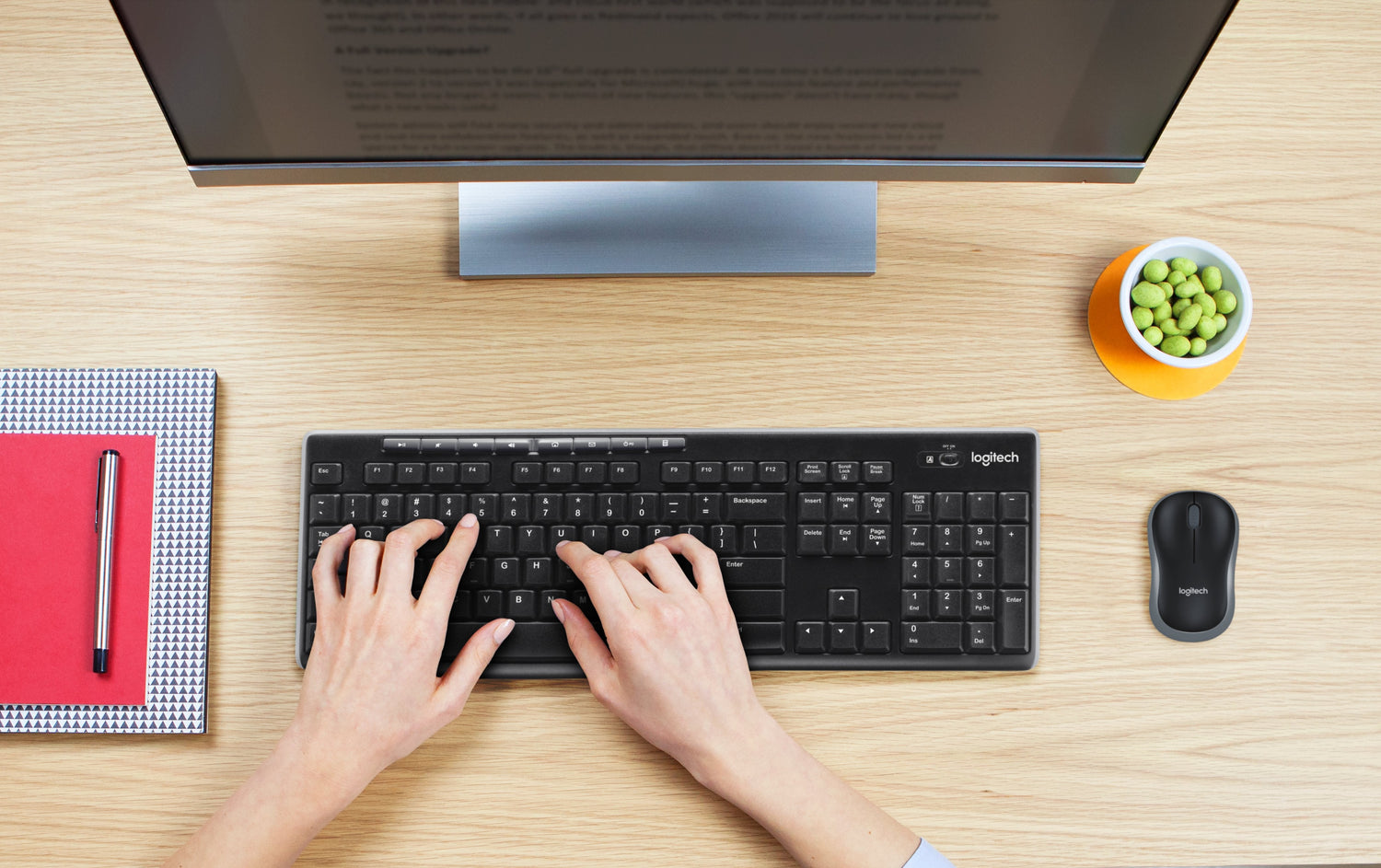 Teclado Belga Logitech Wireless Combo Mk270 Ratón Incluido Usb Azerty Negro