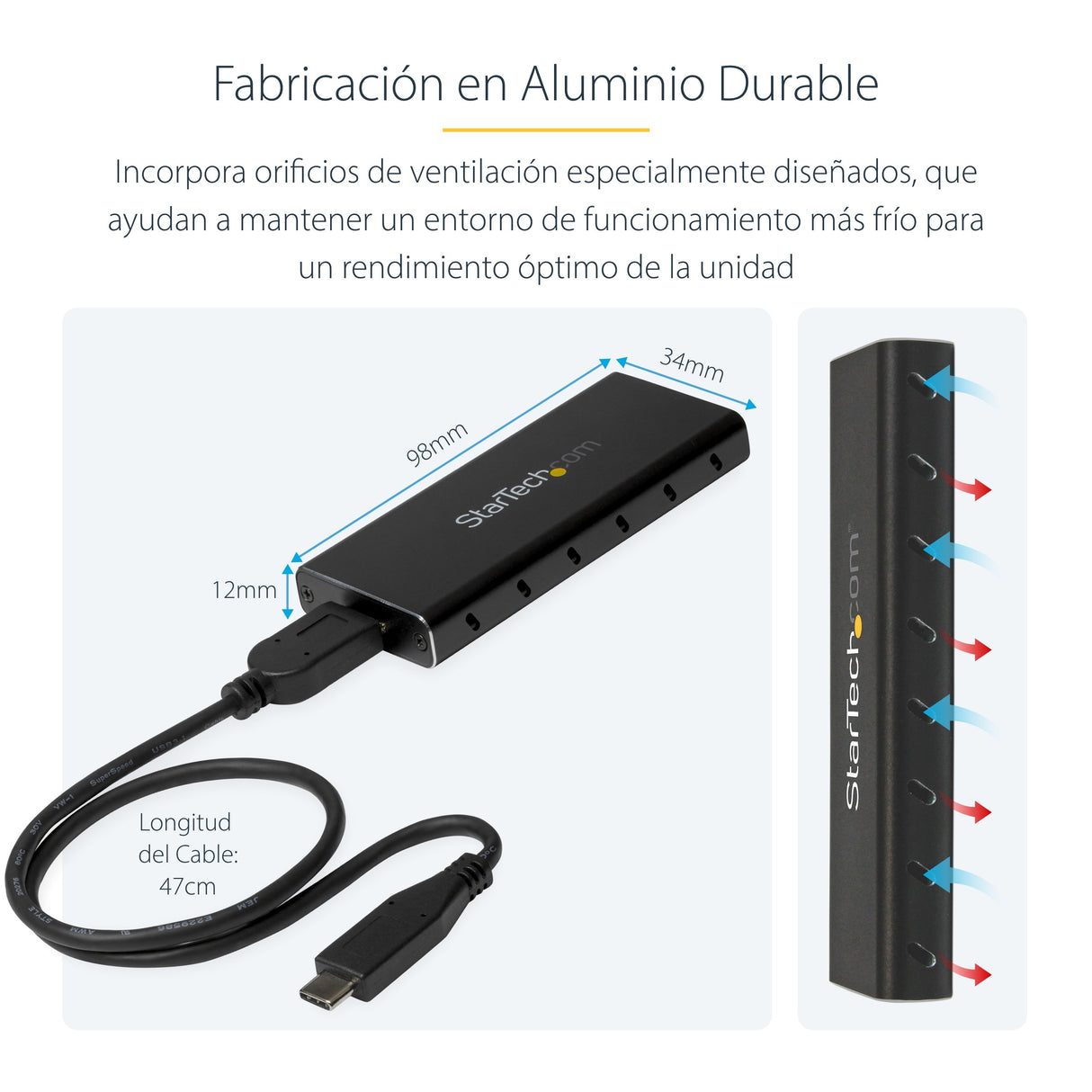 EAN 0065030864435 - StarTech.com SM21BMU31C3 caja para disco duro externo Caja externa para unidad de estado sólido (SSD) Neg imagen 10