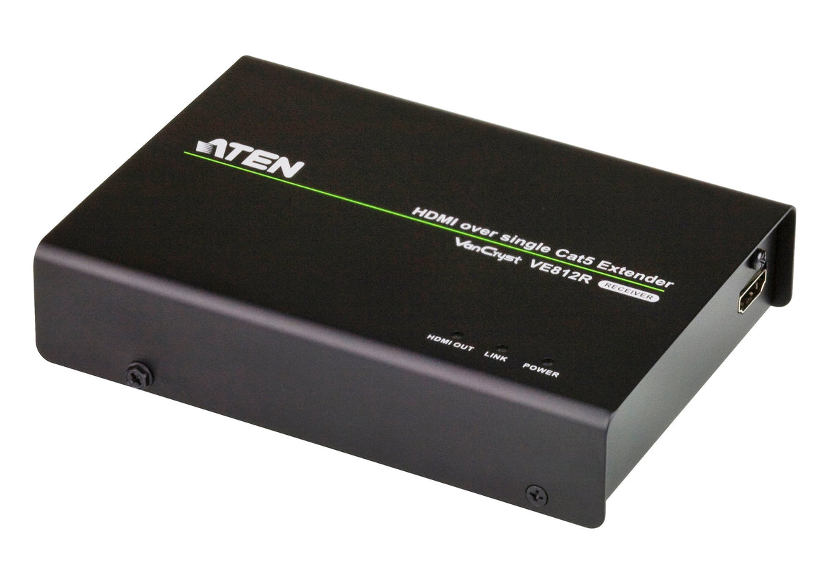 Aten Hdmi Receiver Only Over 1 Cat5e/6 Cable ( Aten Ve812r, Av Repeater, 1920 X 1080 Pixeles, 100 M, 1080p, Negro, Hdmi
