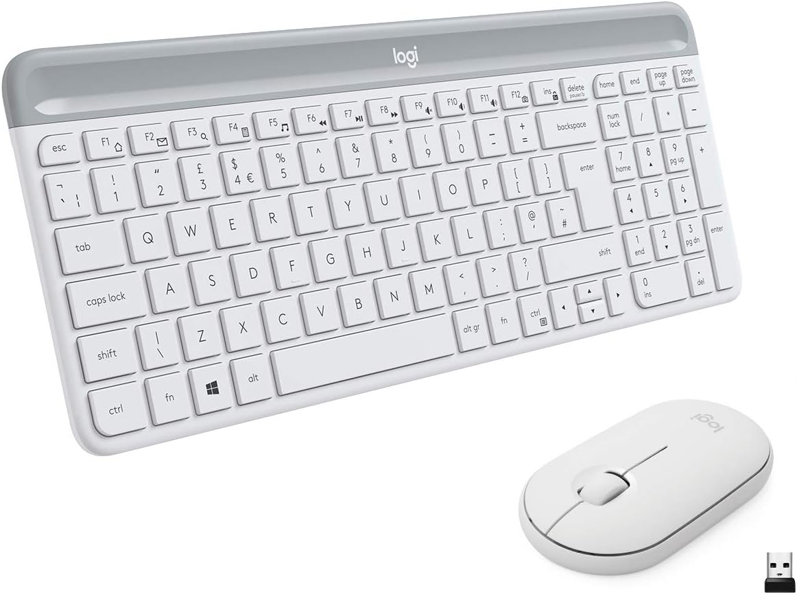 Teclado Español + Ratón Logitech MK470 Inalámbrico Blanco