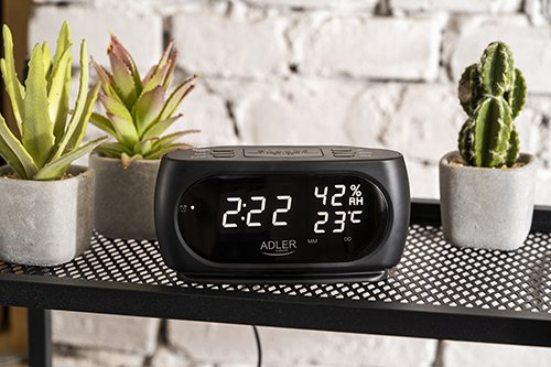 Adler Ad 1186 Reloj De Sobremesa Digital Triangular Negro