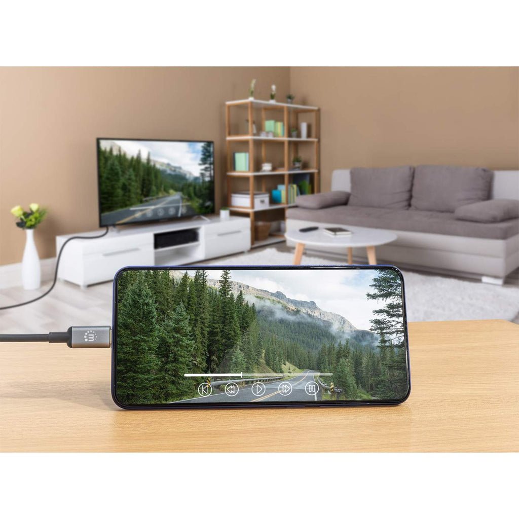 EAN 0766623153607 - Manhattan 153607 adaptador de cable de vídeo HDMI tipo A (Estándar) USB Tipo C Negro, Plata imagen 7