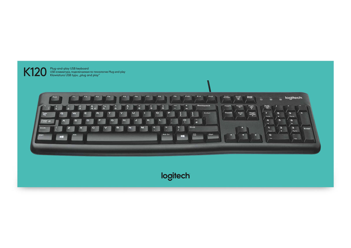 Teclado Logitech K120 Usb Negro Belga