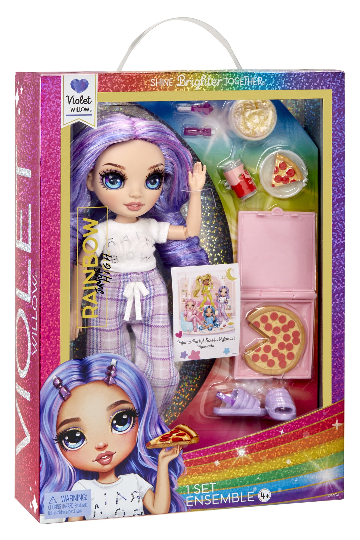 Muñeca Mga Entertainment Rainbow High Junior High Pj Party - Violeta (Purple), 503705-Euc