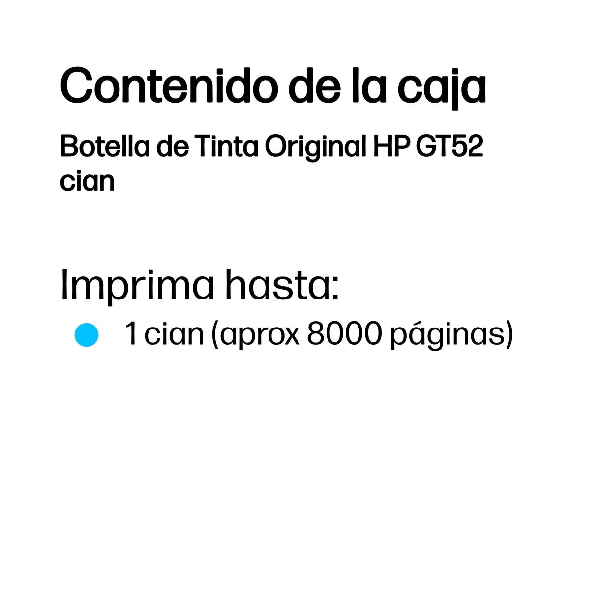 EAN 0190780132517 - HP GT52 Cyan Original Bottled Ink Cartridge for DeskJet GT SeriesPrinters imagen 3