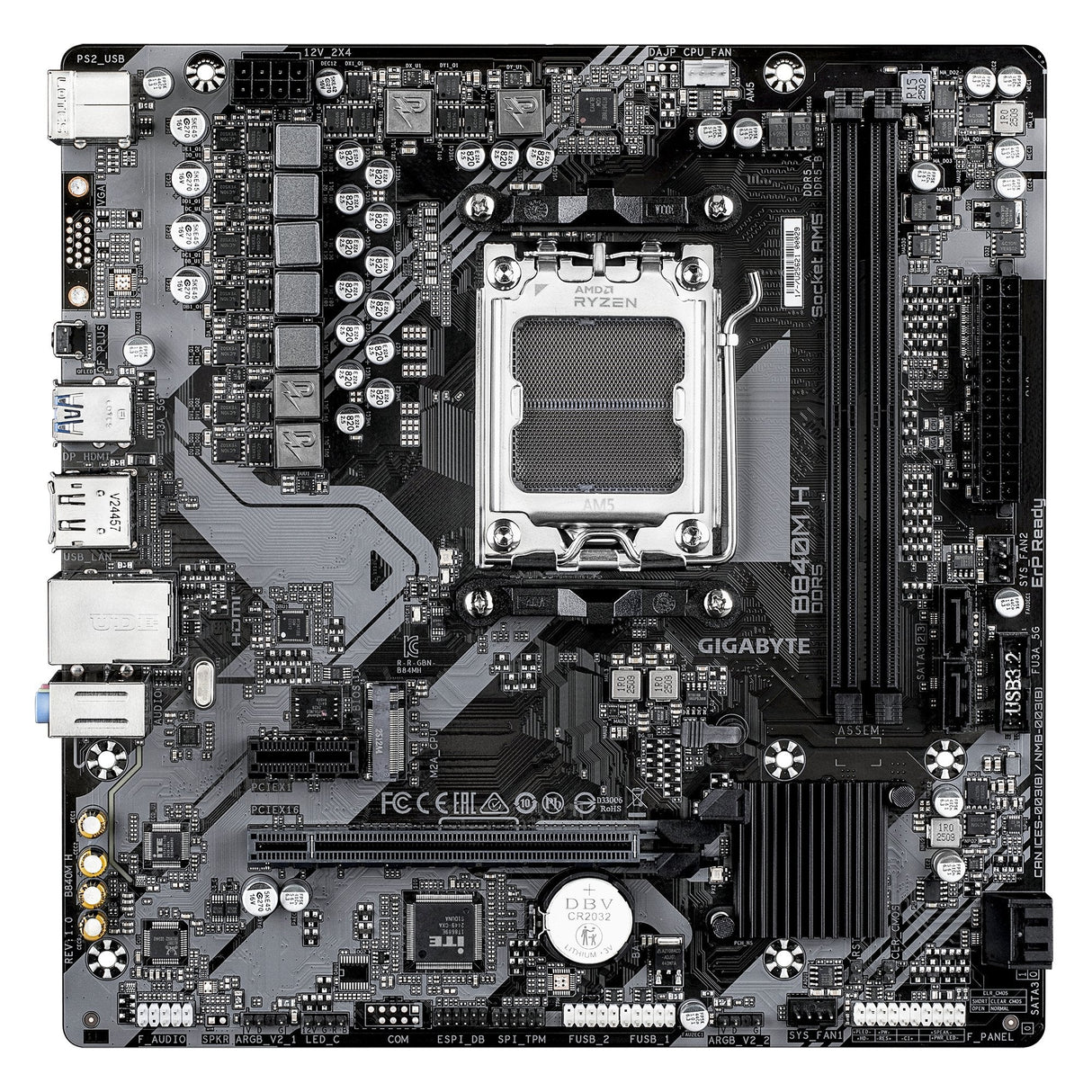 Gigabyte Mainboard B840m H - Micro Atx - Socket Am5 - Amd B840