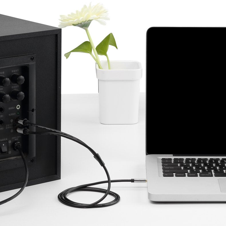 Cable Estéreo Vention Bcfbg Jack 3.5 Macho 2x Rca Macho 1.5m Negro