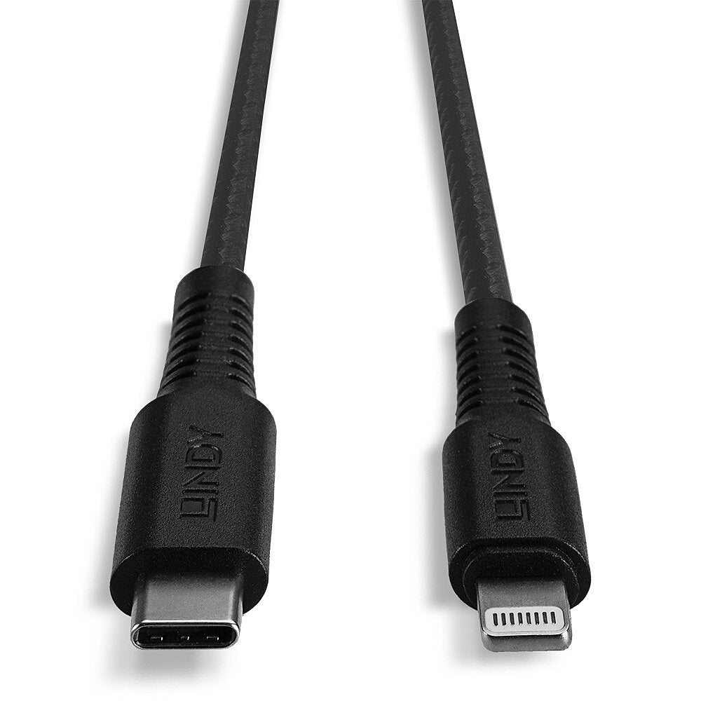Lindy 31285 Cable De Conector Lightning 0,5 M Negro