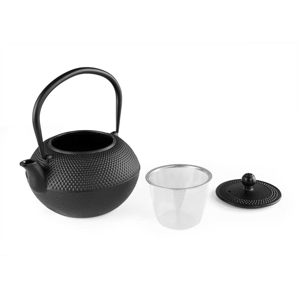 Orbegozo Tth Tetera Tetsubin Hierro Fundido - Capacidad 1200ml - Interior Esmaltado - Filtro De Acero Inoxidable - Apta