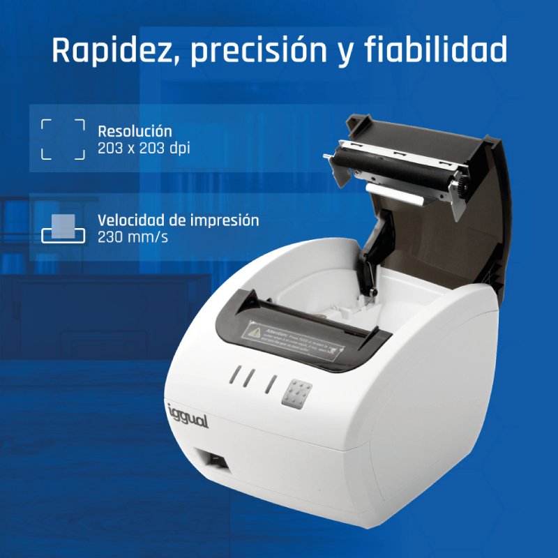 EAN 8435364320259 - iggual TP EASY 80W 203 x 203 DPI Alámbrico Térmico Impresora de recibos imagen 2