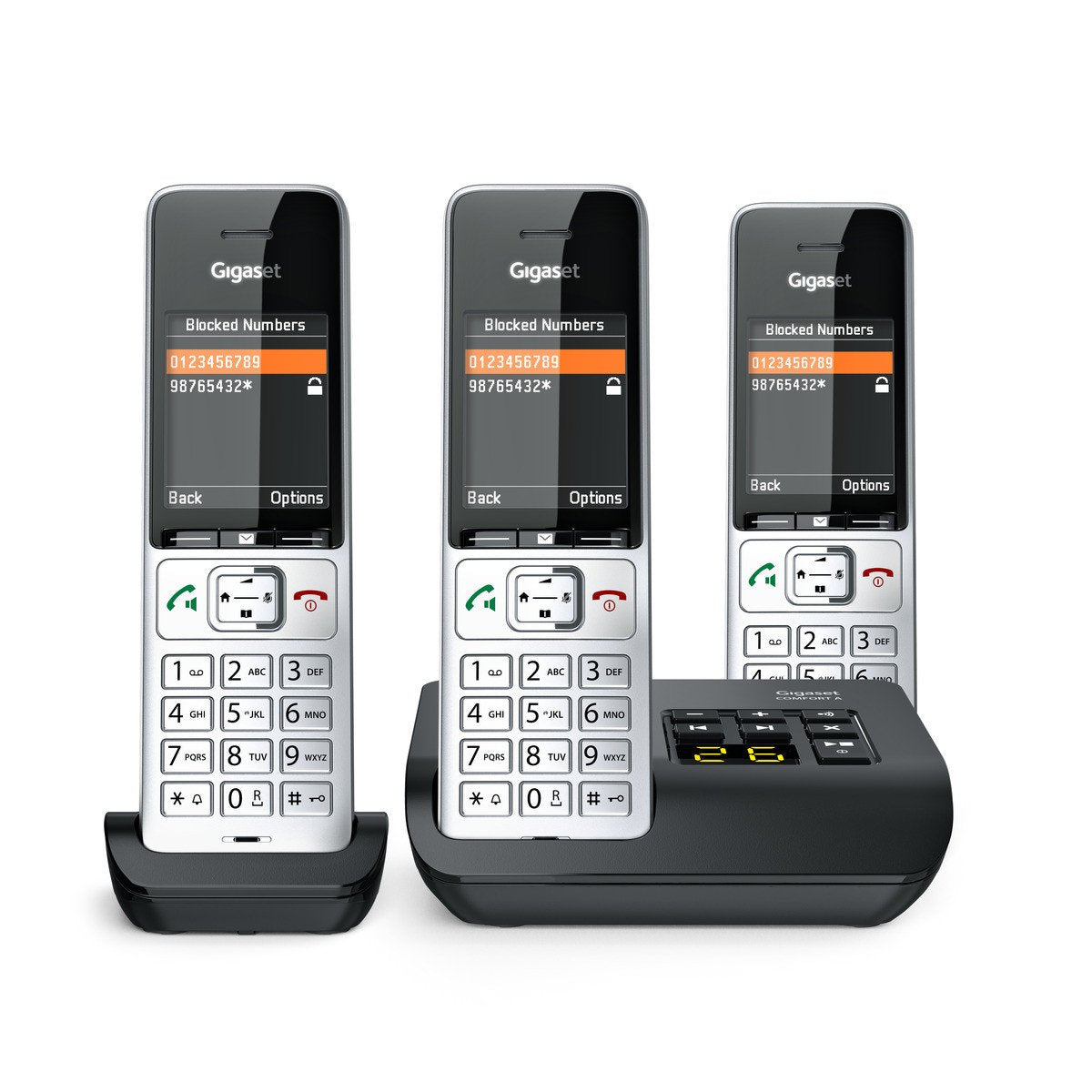 Gigaset Comfort 500a Trio Plata Negro Telefono