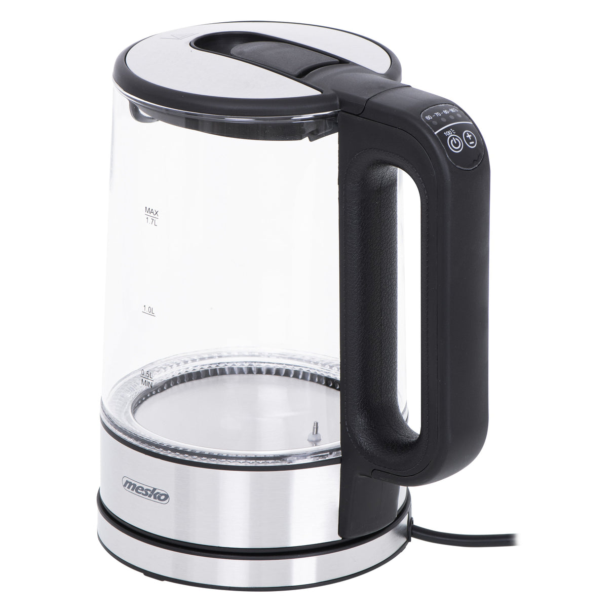 EAN 5903887803915 - Mesko Home MS 1301B tetera eléctrica 1,7 L 2200 W Negro, Acero inoxidable, Transparente imagen 5